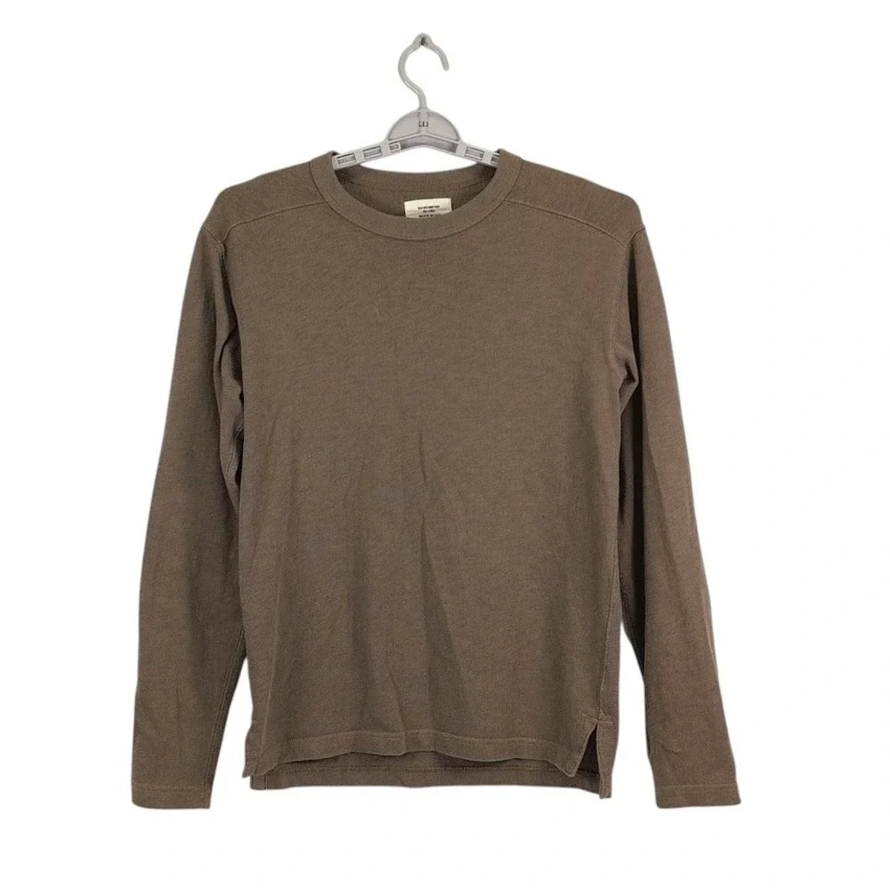 Buck Mason Field Spec Rugby Crew Mens XS Brown Casual Utility Military Designer